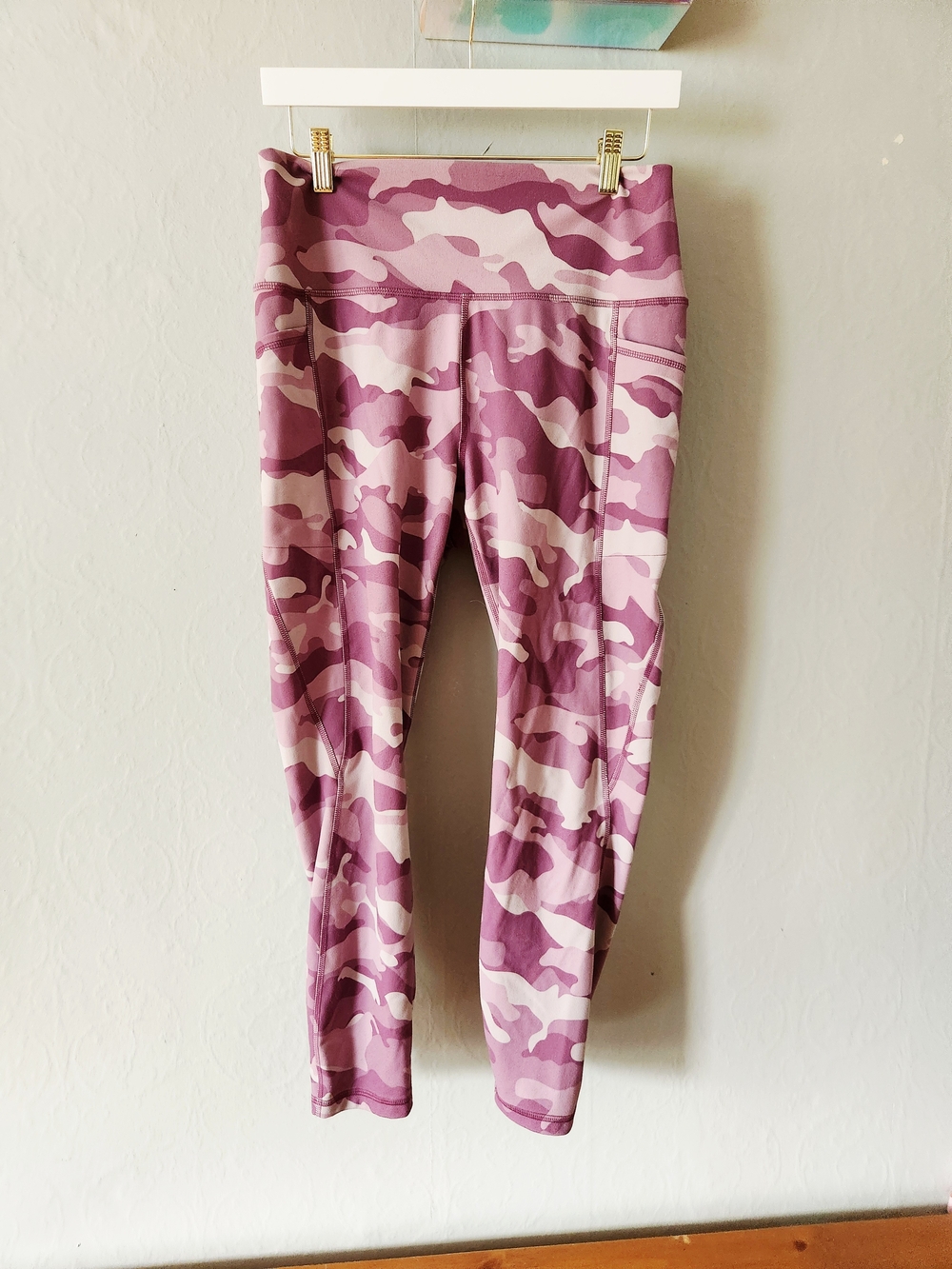 RBX Large Purple Camo High-Waist Leggings